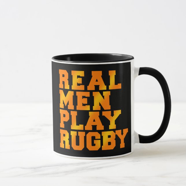 Tasse Vrai rugby de jeu d'hommes (Droite)
