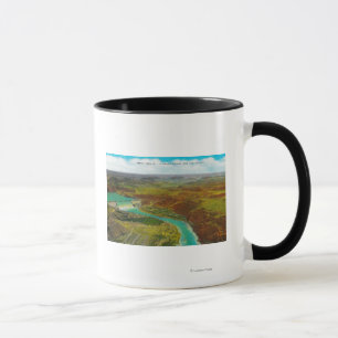 Tasse Vue aérienne de barrage grand de Coulee
