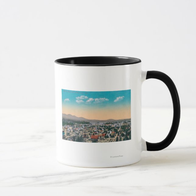 Tasse Vue aérienne de CityCoeur d'Alene, ID (Droite)