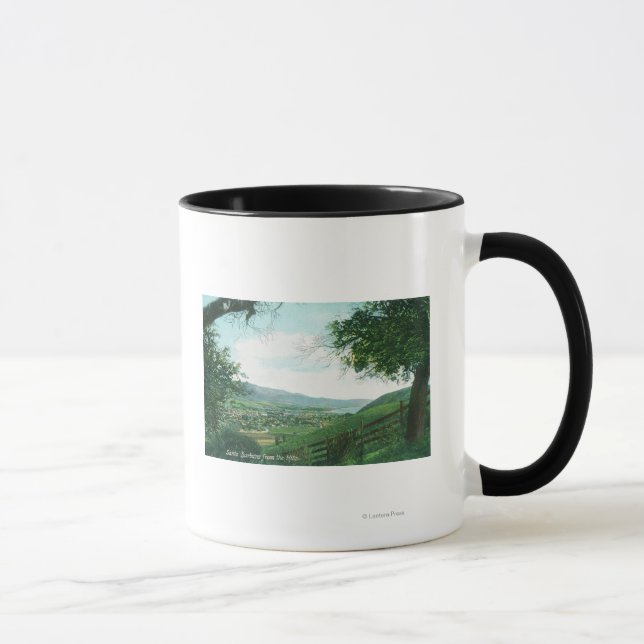 Tasse Vue aérienne de la ville depuis les collines (Droite)