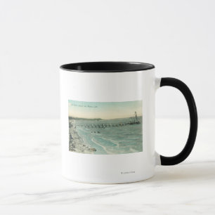 Tasse Vue aérienne de plage et de pilier de San Mateo