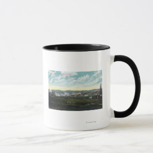 Tasse Vue aérienne des champs pétrolifères du camp 27Coa