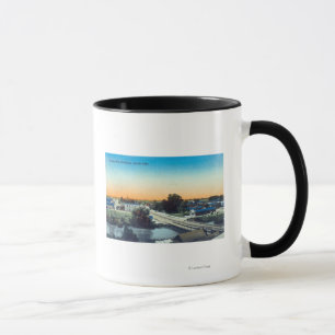 Tasse Vue aérienne du côté sud de TownPorterville, CA
