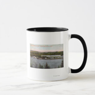 Tasse Vue aérienne du parc d'attractions de chênes