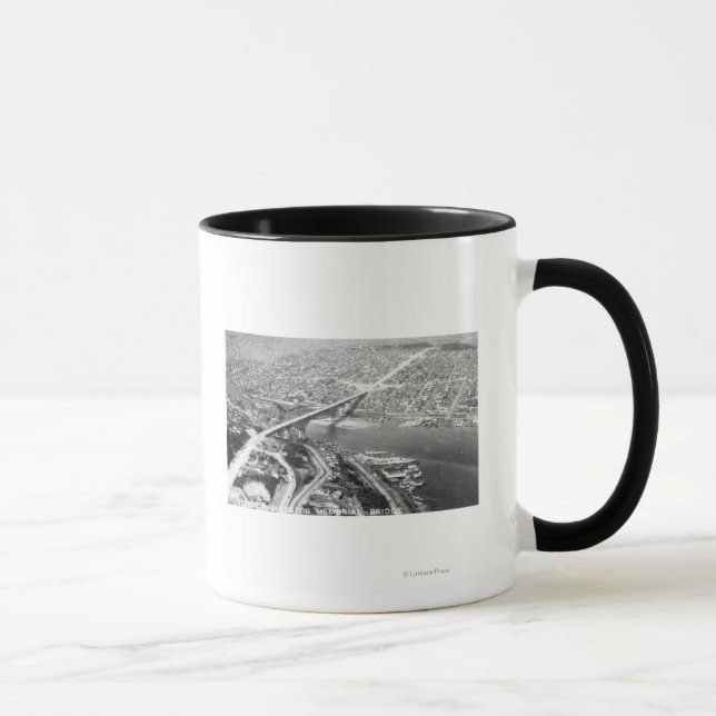 Tasse Vue aérienne du pont Aurora (Droite)