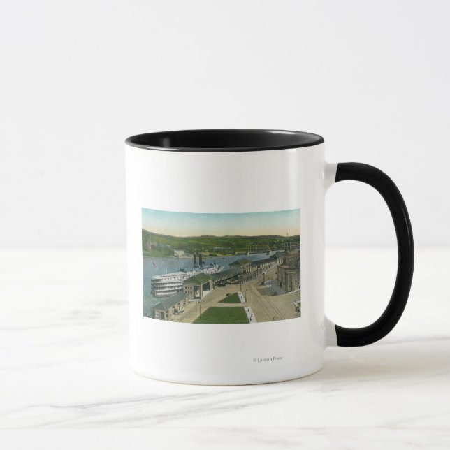 Tasse Vue aérienne du quai de navigation Hudson (Droite)