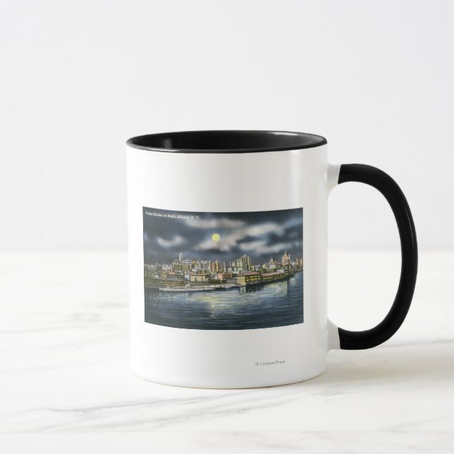 Tasse Vue d'Albany Skyline la nuit (Droite)