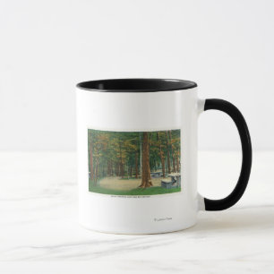 Tasse Vue d'au sol de pique-nique de champ de bataille