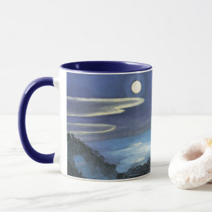 Tasse Vue de Barcelone sur la ville de nuit par Walter G