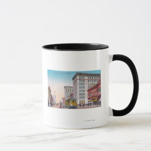 Tasse Vue de Broadway avec Street CarOakland, CA