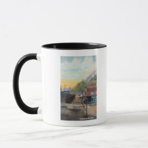 Tasse Vue de Broadway et de chemin de fer CarsSkagway,