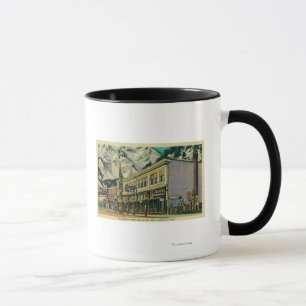Tasse Vue de Juneau, Alaska de vieux totem de sorcière