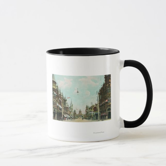 Tasse Vue de la rue Mariposa face à l'hôtel de ville (Droite)
