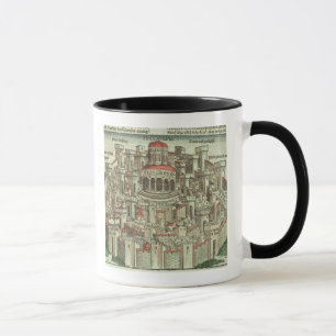 Tasse Vue de la ville murée de Jérusalem montrant T