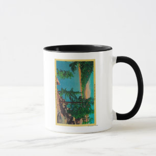 Tasse Vue de lac big Bear sur l'o de jante la commande