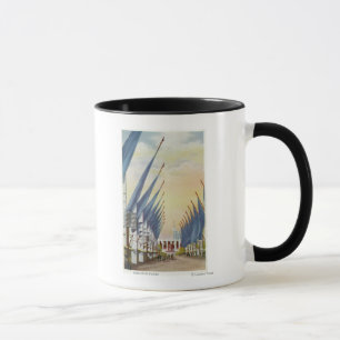 Tasse Vue de l'avenue de Flags, l'Exposition universelle
