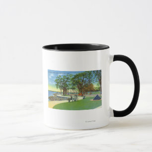 Tasse Vue de parc de bord de la mer de la promenade de