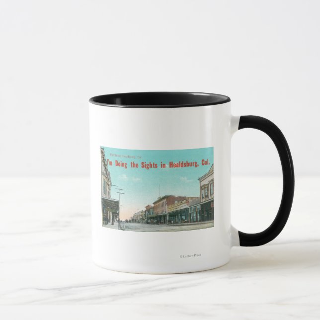 Tasse Vue de West StreetHealdsburg, CA (Droite)