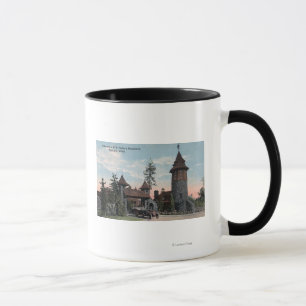 Tasse Vue d'entrée de résidence de portier de R B