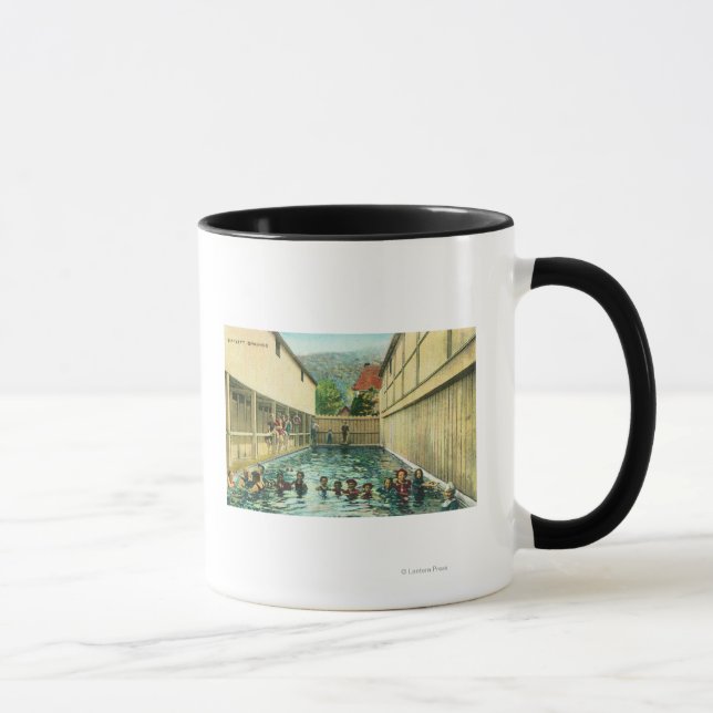 Tasse Vue des baigneurs dans les bains (Droite)