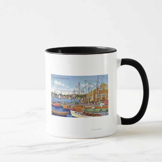 Tasse Vue des bateaux dans le port (Droite)