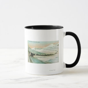 Tasse Vue des grimpeurs de traînée d'hiver