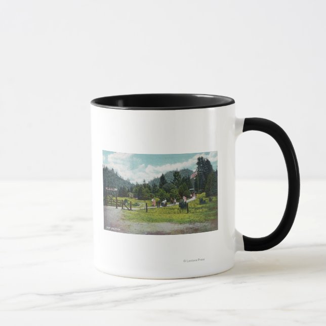 Tasse Vue des invités sur une promenade dans le jardin (Droite)