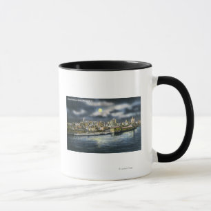 Tasse Vue d'horizon d'Albany la nuit