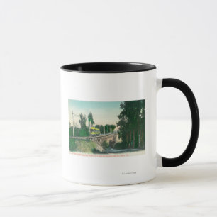 Tasse Vue du chevalet sur le chemin de fer interurbain