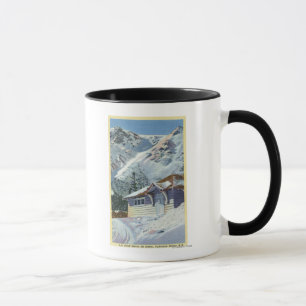 Tasse Vue d'un abri de ski de Service Forestier des USA