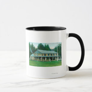 Tasse Vue extérieure de taverne de crique d'élans