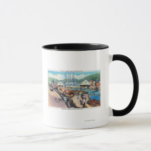 Tasse Vue extérieure du bois de charpente Pacifique Co,