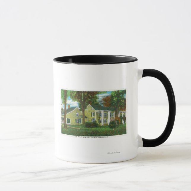 Tasse Vue extérieure du manoir du général Philip Schuyle (Droite)