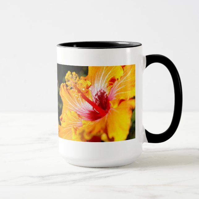 Tasse Vue latérale de l'Hibiscus orange (Droite)