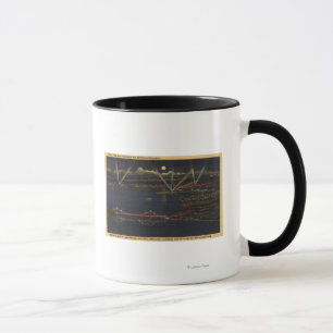 Tasse Vue nocturne de la région métropolitaine de Bay
