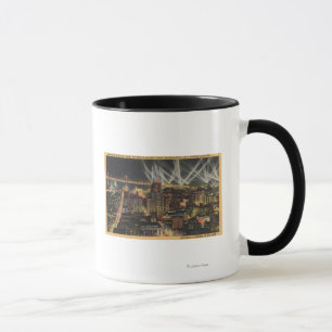 Tasse Vue nocturne de la ville, Bay Bridge, Searlights