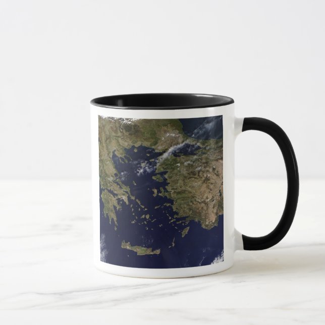 Tasse Vue satellite de la Grèce et de la Turquie (Droite)