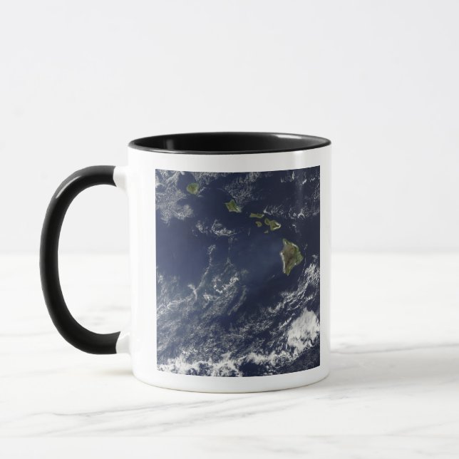 Tasse Vue satellite du brouillard volcanique (Gauche)