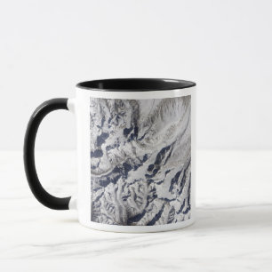 Tasse Vue satellite d'un glacier himalayen