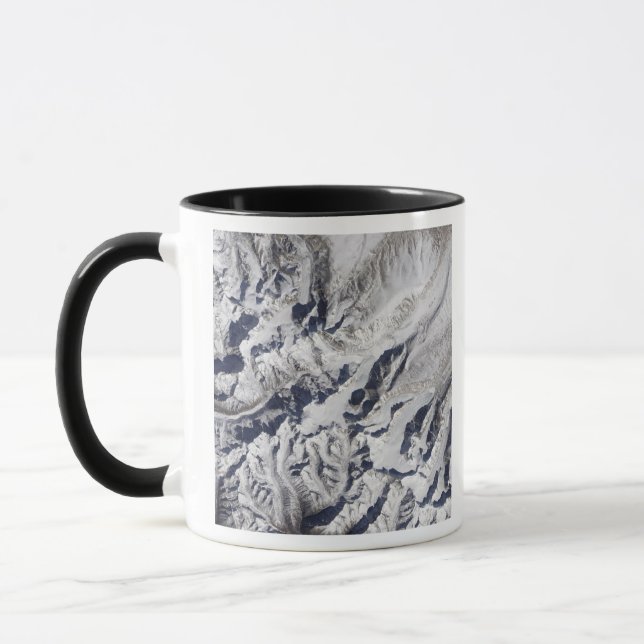 Tasse Vue satellite d'un glacier himalayen (Gauche)