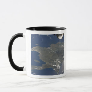 Tasse Vue sur l'île caribéenne d'Hispaniola