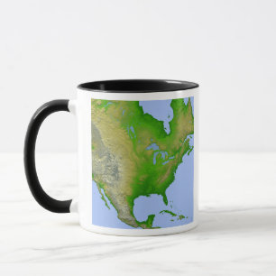 Tasse Vue topographique de l'Amérique du Nord