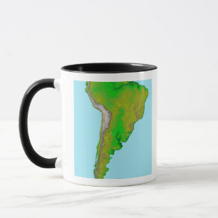 Tasse Vue topographique de l'Amérique du Sud