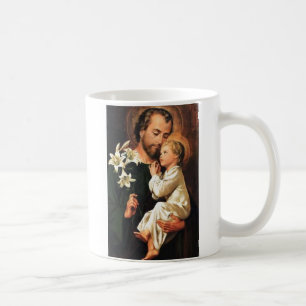 Tasse w/prayer de St Joseph sur l'inverse