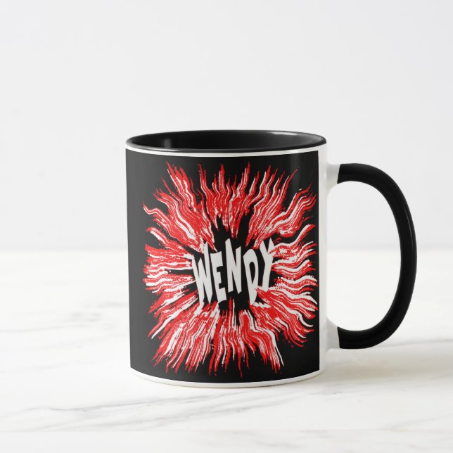 Tasse Wendy Name Star en rouge (Droite)