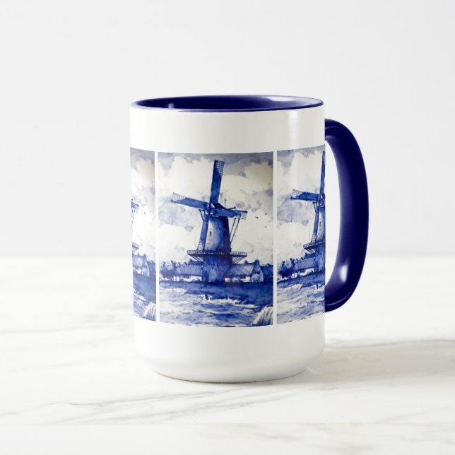 Tasse Windmill Bleu Delft (Devant droit)