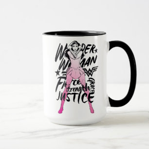 Tasse Wonder Woman Brush Typography Art