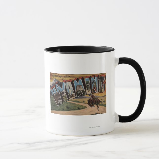 Tasse Wyoming (Cowboy)Grandes Scènes de LETTREWyoming (Droite)