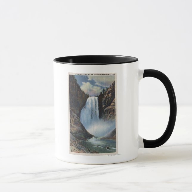 Tasse Yellowstone, WYLower Chutes de vue inférieure (Droite)