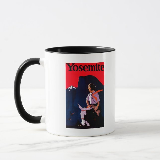 Tasse Yosemite Poster Vintage Yosemite, CA (Gauche)